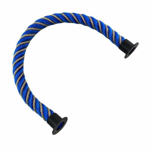 Blue Softline Barrier Rope Wormed In Natural C/W Cup End Fittings