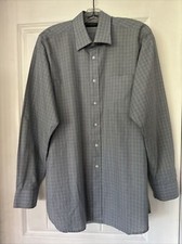 Chaps By Ralph Lauren Men  s Woven L/S Button Shirt Sz 16 1/2 X 34/35