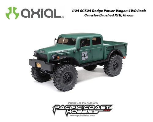 Axial SCX24 40's Dodge Power Wagon 1/24 4WD RTR Scale Mini Crawler Green w/Radio