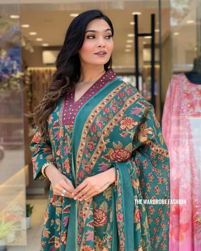 Pakistani Salwar Kameez Elegant Palazzo Suit With Dupatta Set Ready To Wear - Picture 5 of 18