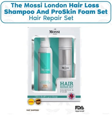 The Mossi London Hair Loss Shampoo And ProSkin Foam Set (Hair Repair Set) NEW