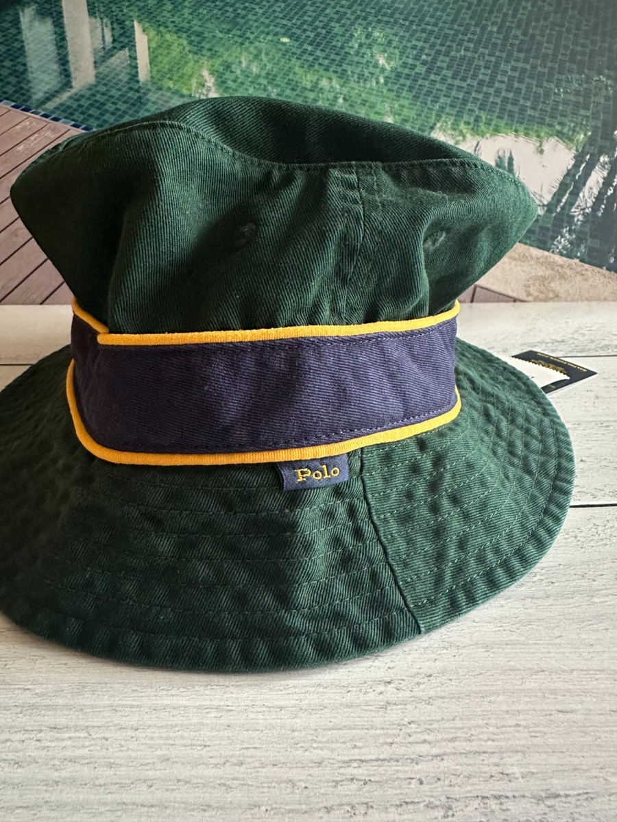 Polo Ralph Lauren Color Block~Striped-Band Twill Bucket Hat Pick