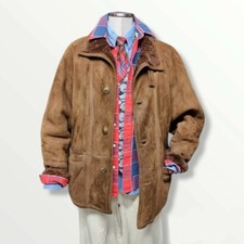 Cappotto Montone Shearling Originale  vintage uomo coat cammello giacca pelle