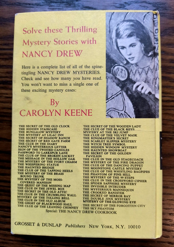 Nancy Drew #51 Mystery of the Glowing Eye Pictorial HC Matte Yellow Spine 1974 - Picture 4 of 4