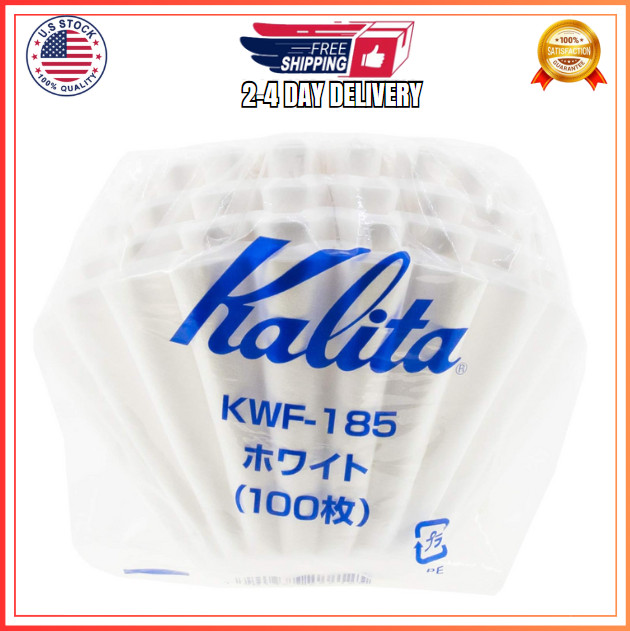 Kalita Wave Paper Coffee Filters I Larger Size 185 I 100 Count I Specially Pour