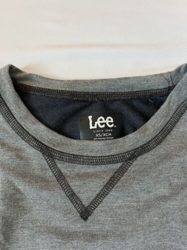 Lee Mens Long Sleeve Tee Soft Shirt Dark Grey, XS Crew Neck Gently Used 123187 - Picture 4 of 5