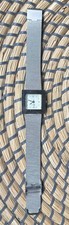 Vintage 90 s Yves Rocher Women s Quartz Wristwatch Silver Tone Mesh Band Retro