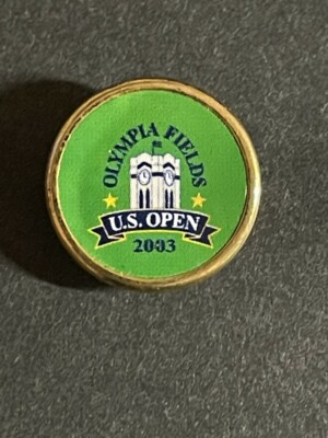 2003 U.S. Open Championship 3/4'' Brass Stem Golf Marker - Olympia Fields C.C.