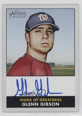 2007 Bowman Heritage Signs of Greatness Glenn Gibson #SG-GG Auto