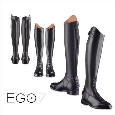 EGO 7  Reitstiefel '' ORION '' , Lederreitstiefel mit Schnürung