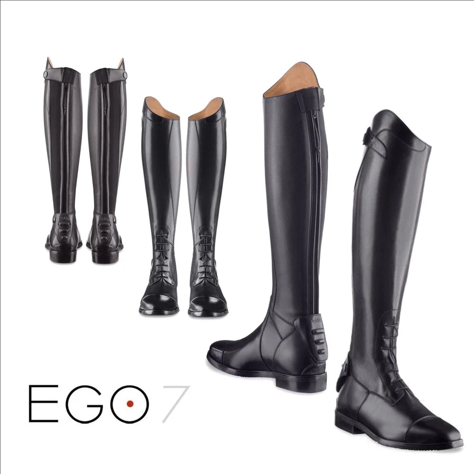 EGO 7 Reitstiefel " ORION " , Lederreitstiefel mit Schnürung - Bild 1 von 1
