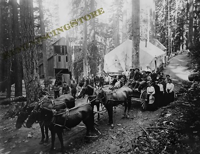 Crowd at the Vesuvius Mine Bohemian District Oregon 1900 Reprint