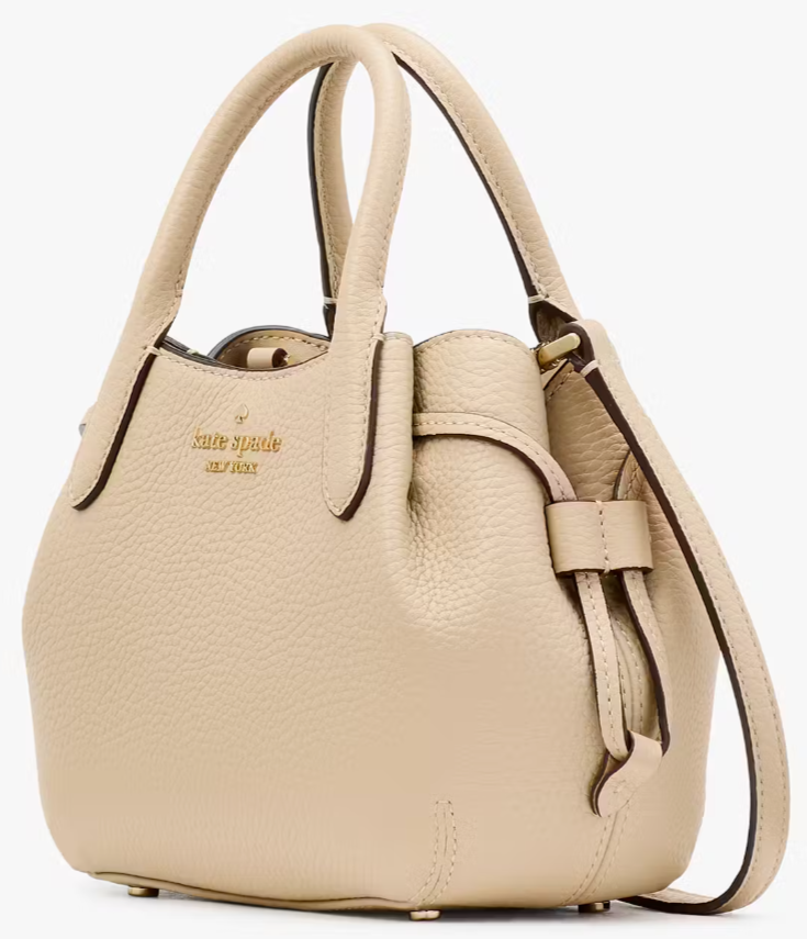 Kate Spade Dumpling Beige Leather Satchel Bag KI859 NWT Crossbody