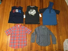 Lot of 5 Kids Size M 8 and L 10-12 : 2pcs Shirts and 3pcs T-Shirts