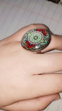 Handcrafted Mandala Ring - Spiritual  Ethnic Design