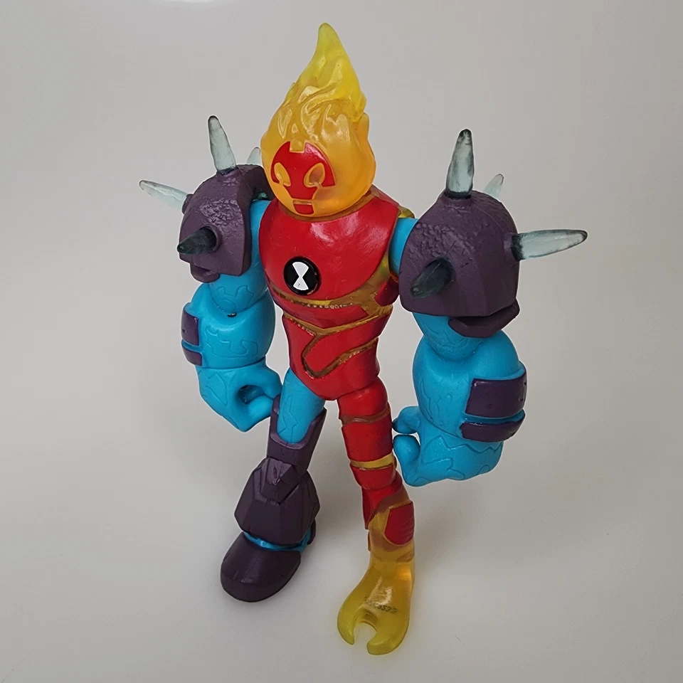 Ben 10 2020 Cartoon Network Omni-Glitch Heroes Ben-Heatblast-Shockrock Foto 4 de 4