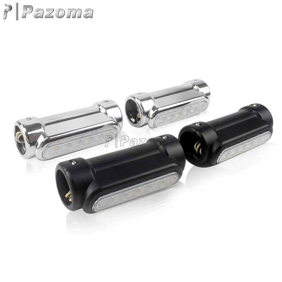 Luz de conducción de barra de choque de 1-1/4 pulgadas luz de señal de giro LED para Harley Dyna Touring Foto 3 de 4