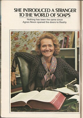 1975 TV ARTICLE AGNES NIXON SOAP OPERA CREATOR ALL MY CHILDREN ONE