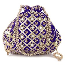 Handmade Rare Women's Indian Traditional Potli Bag For Wedding Party KUBMART1149