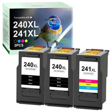 3PK PG-240XL CL-241XL Black Color Ink Cartridge For Canon Pixma MG3620 MG3520