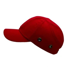 6 Packs - Lucent Path Red Baseball Bump Cap - Safety Hard Hat Protection Caps