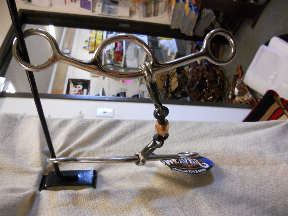 GAG BIT 5'' Sweet Iron Mouth Copper Roller Horse Tack - Image 2 of 2