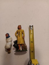 Antique/Vintage Barclay, Cast Lead Figures, Woman With Dog And Seated Daughter