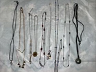 Lot Vintage Costume Jewelry 9 Necklaces Assorted Styles. Preowned