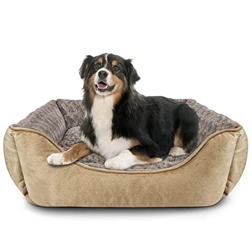 JOEJOY Dog Bed Large Washable - Calming Dog Bed Anti-Anxiety Dog Bed Rectangle