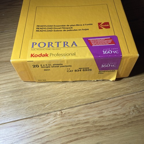 Kodak Readyload 4x5 Portra 160VC 9 Sheets Expiry 2009 fridge stored - Picture 2 of 3
