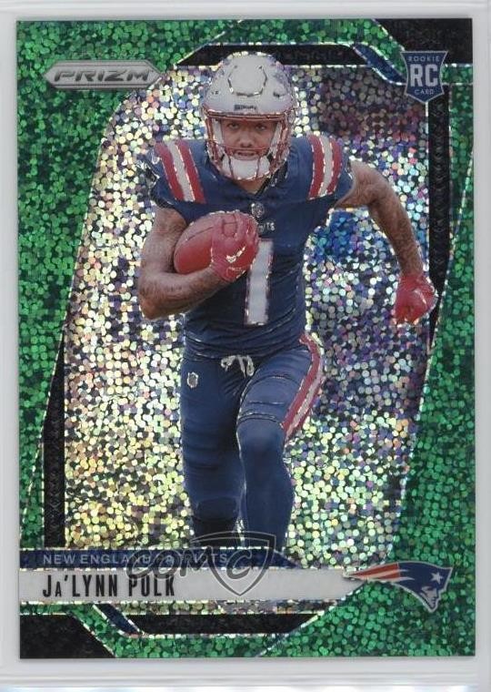 2024 Panini Prizm Rookies Green Sparkle Prizm /8 Ja'Lynn Polk #339 Rookie RC