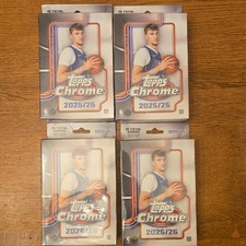 Topps Chrome 2025-26 NBA Basketball Trading Card Box Lot of 4