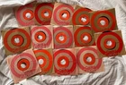 LOT OF 14 BEATLES 45 RPM VINYL RECORDS 7" 70'S ORANGE CAPITOL LABEL W/SLEEVES