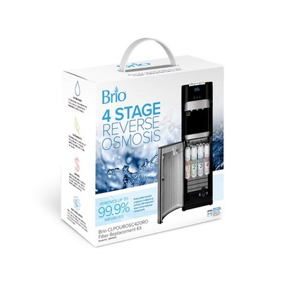 Brio 4 Stage RO Reverse Osmosis Water Cooler Filter Replacement Kit | for Bri...