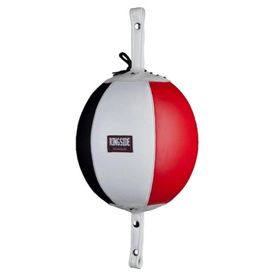Ringside Leather Boxing Double End Bag Red/White/Black 9''