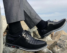 Gatsby Oxford Derby Leather Orthopedic Mens 12 46 Black Quilted MSRP 175.99