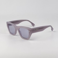 Fendi FS5219 513 Crystal Purple Frame Grey Gradient Lens Sunglasses w/ Case 58mm Fendi Runway Sunglasses Oversized Shield Butterfly Purple  main image 4
