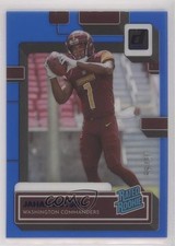 2022 Panini Clearly Donruss Rated Rookie Blue 16/99 Jahan Dotson #60 11vy