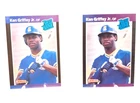 1989 Donruss Ken Griffey Jr. Rated Rookie Two (2) Cards HOF