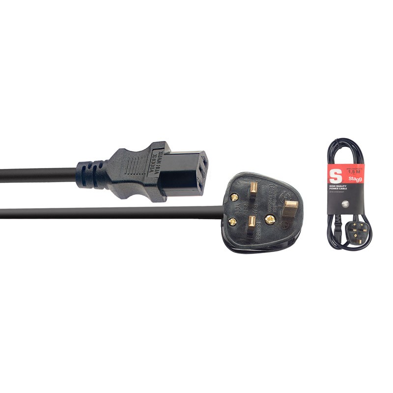 Stagg SPW1,5IECFPUK15 1.5m/5ft IEC Mains Lead (NEW)