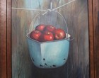 Original Still Life Oil Painting on Canvas Apples Hanging in Bucket M. Palanik — photo 8
