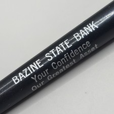 VTG Ballpoint Pen BAZINE STATE BANK Kansas KS
