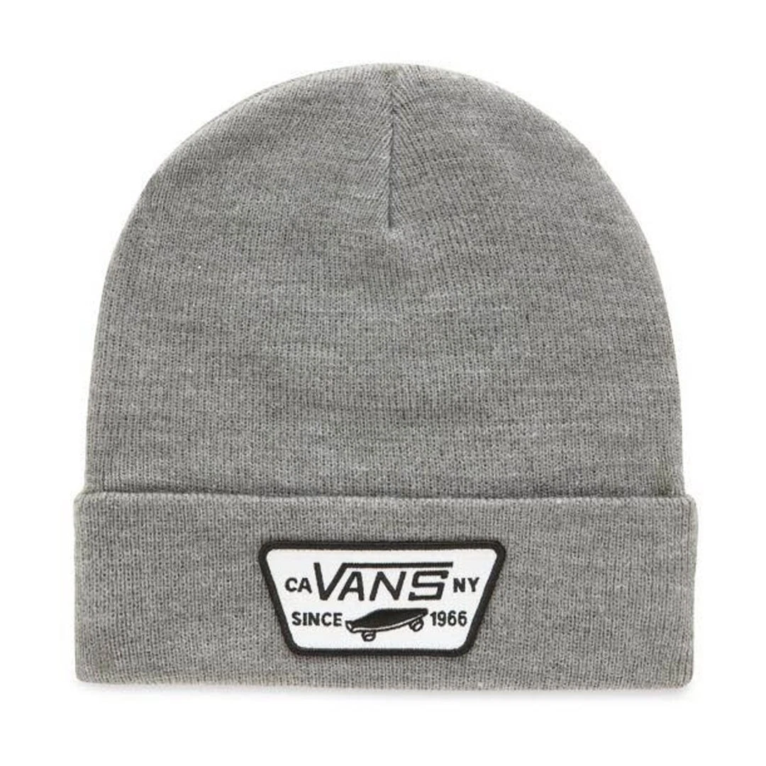 Vans Off the Wall "Milford" Beanie (Heather Grey) Unisex Cuffed Knit Cap
