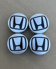 4pc Silver Black Logo Aluminum Wheel Center Caps For Honda 1999-2005 Civic 58mm