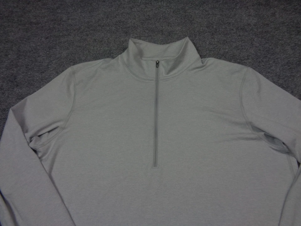 Suéter Pullover Lululemon 1/4 Cremallera Para Hombres XL Gris Plateado Rendimiento Correr Foto 3 de 4