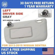 For 2013-2019 Nissan Sentra Driver Left Gray Sun Visor W Light Lh 96401-3sg8a