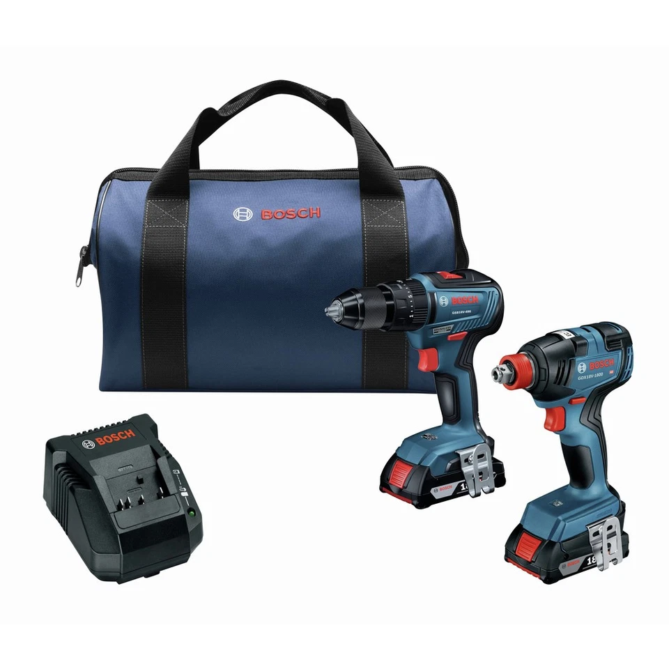 Kit combinado de 2 herramientas Bosch GXL18V-240B22-RT 18V Li-Ion (2 Ah) certificado reacondicionado