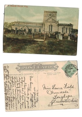 Alte Postkarte - St. Oswalds Kirche, Filey - Yorkshire - VERSCHICKT