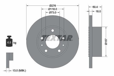 2 x brake disc Textar 93104800 for Iveco Daily III bus