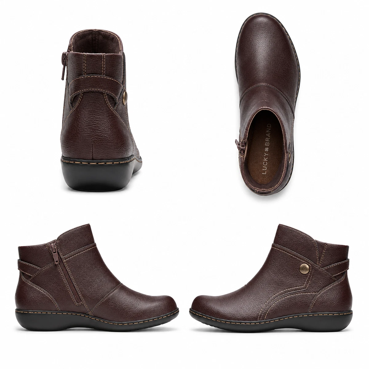 Brown Leather Upper Boots for Women for sale | eBay